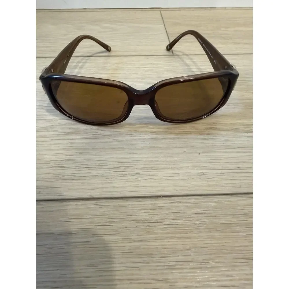 Bebe Sunglasses bb7091 TOPAZ TEMPT FATE Brown Square Frames w/ Brown Lenses